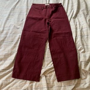 Madewell slim emmet wide leg pants